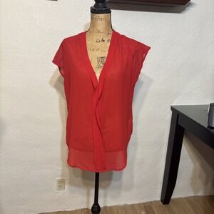 Red Charming Charlie Blouse Size‎ Large